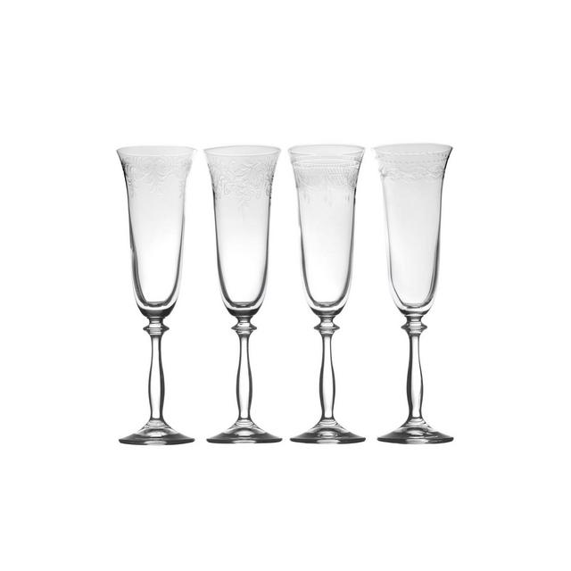 Mikasa Amelia Flute Glasses Set of 4, 7 oz