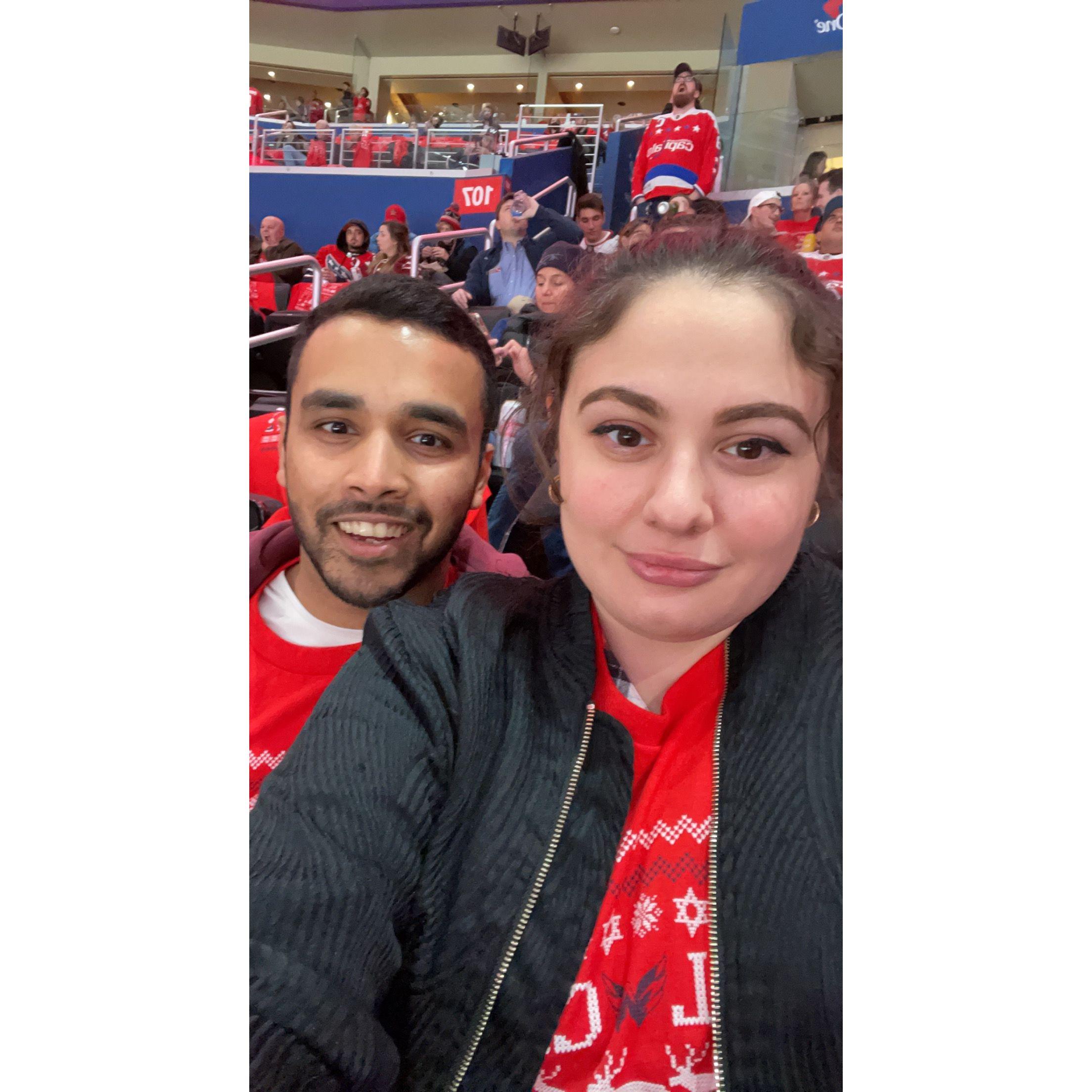 Our first and only hockey game together
