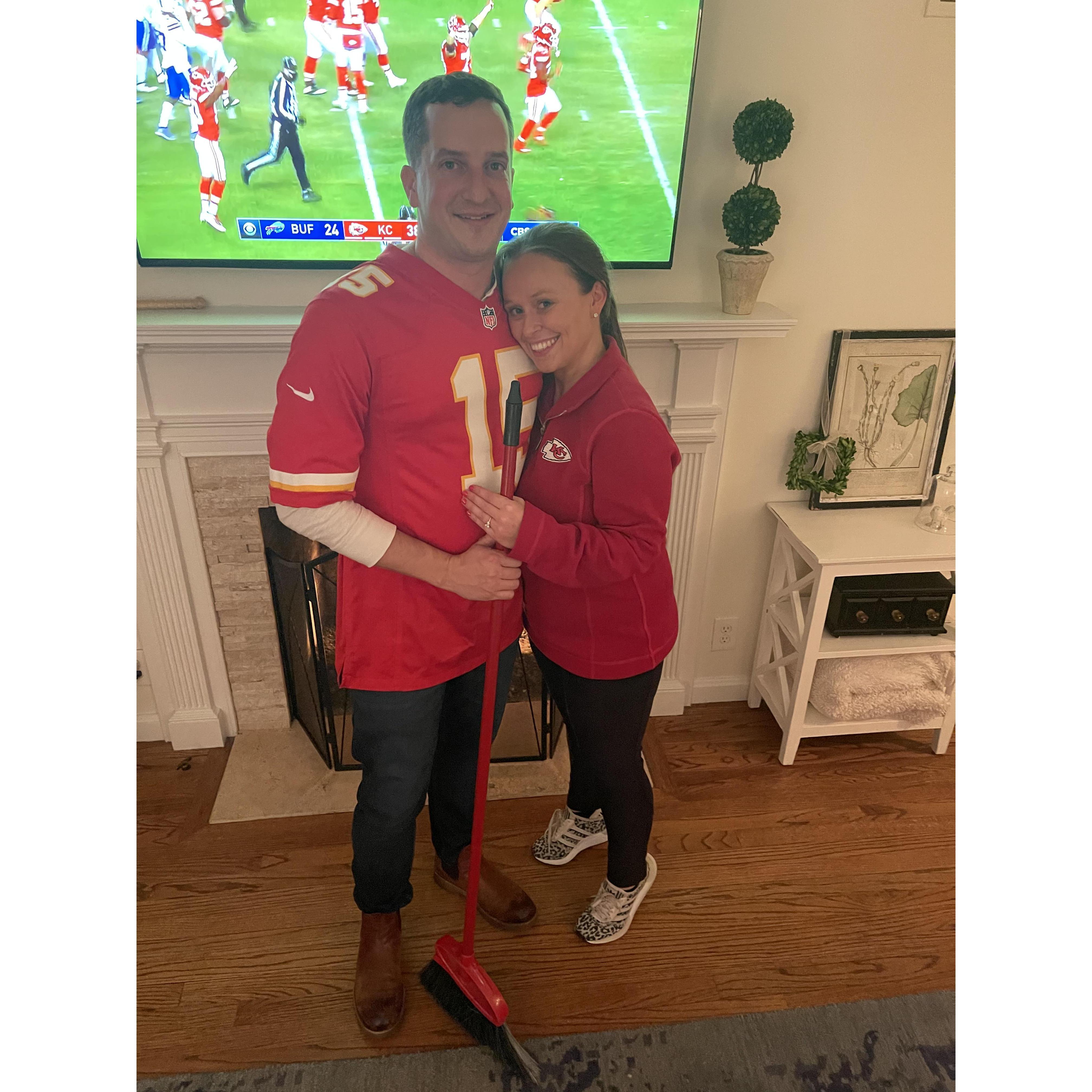Lucky red broom - sweeping for a Chiefs victory.