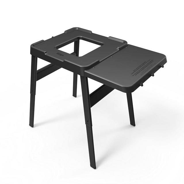 Ninja Outdoor Side Table and Grill Stand, Adjustable Height, Weather Resistant, Compatible with Ninja Woodfire Collection OG700, OG800, OG900, & OO100 Series, XSKUNSTANDTBL
