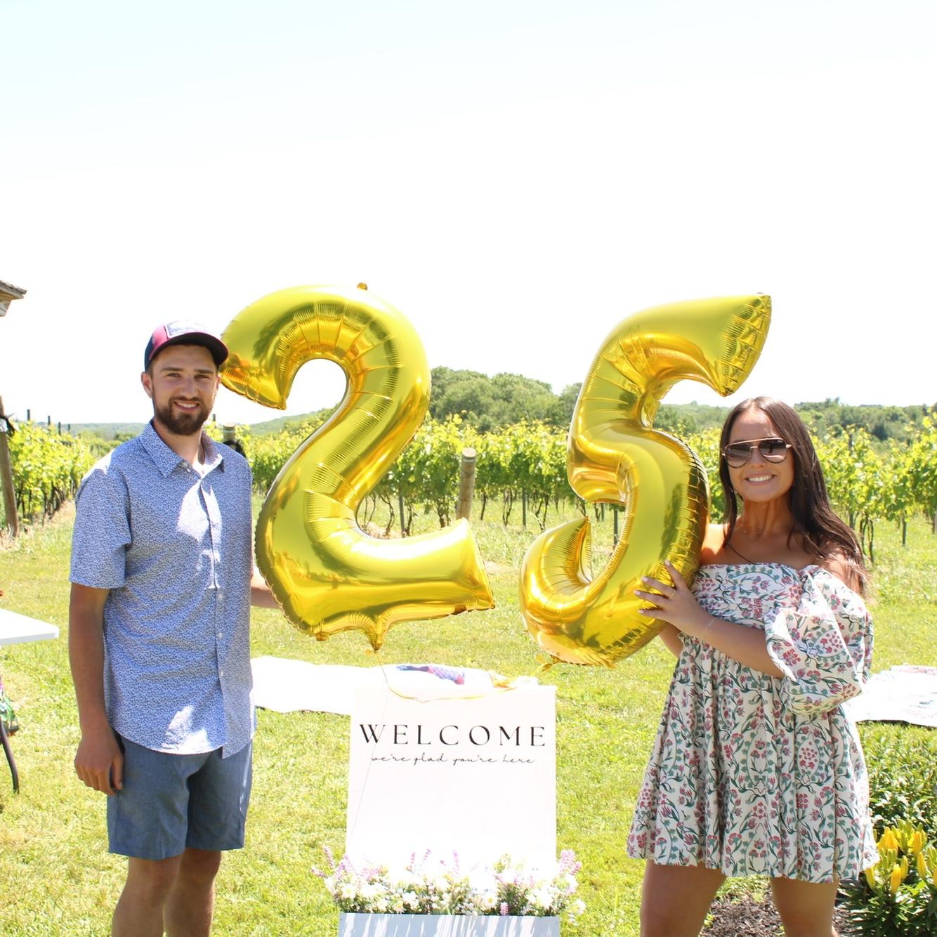 Emily’s 25th birthday, and the sign James made
