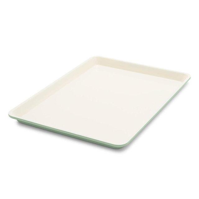 GreenLife Bakeware 18” x 13” Half Cookie Sheet Baking Pan, Non-Toxic PFAS-Free Healthy Ceramic Nonstick, Oven Safe to 450°F, Easy Release, Even Heating, Easy Clean, Sage