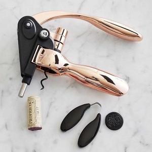 Williams Sonoma Copper Lever Wine Opener & Foil Cutter Set