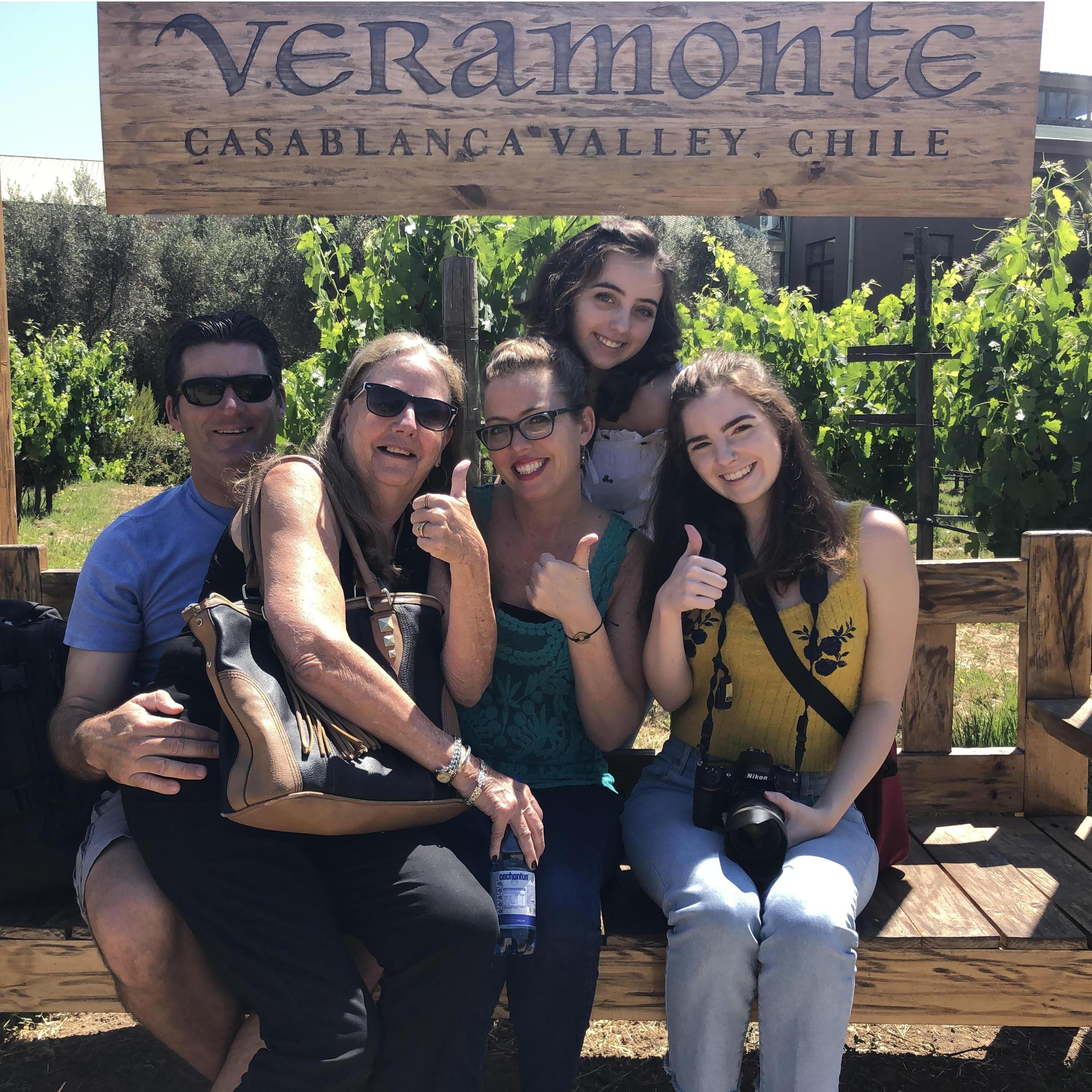And then, we were off on another adventure, this time... South America - Photo taken at a beautiful vineyard on the way to Valparaiso, Chile - December of 2018