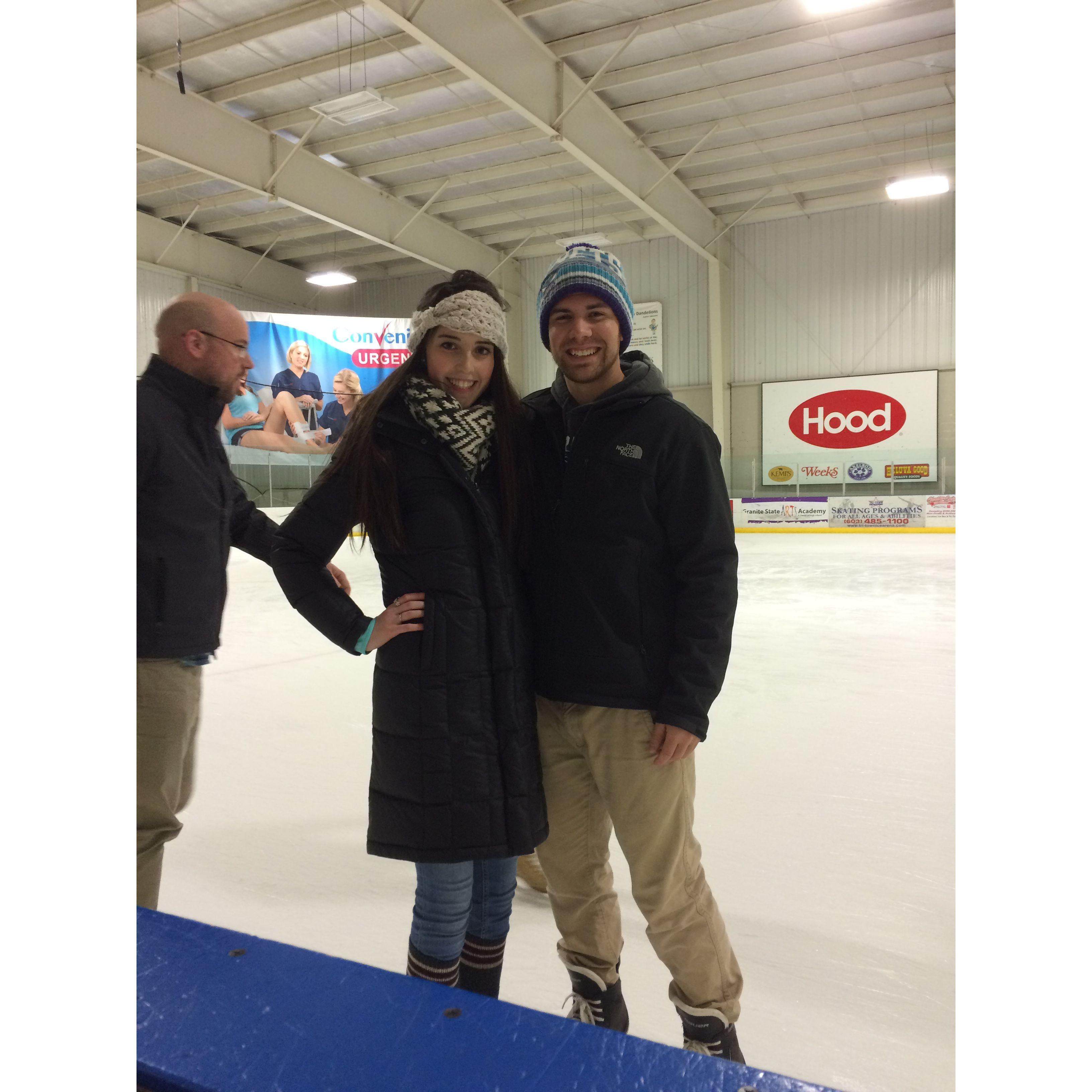 This picture is from our first date (7 years ago) . Ryan soon learned I am Bambi on ice.