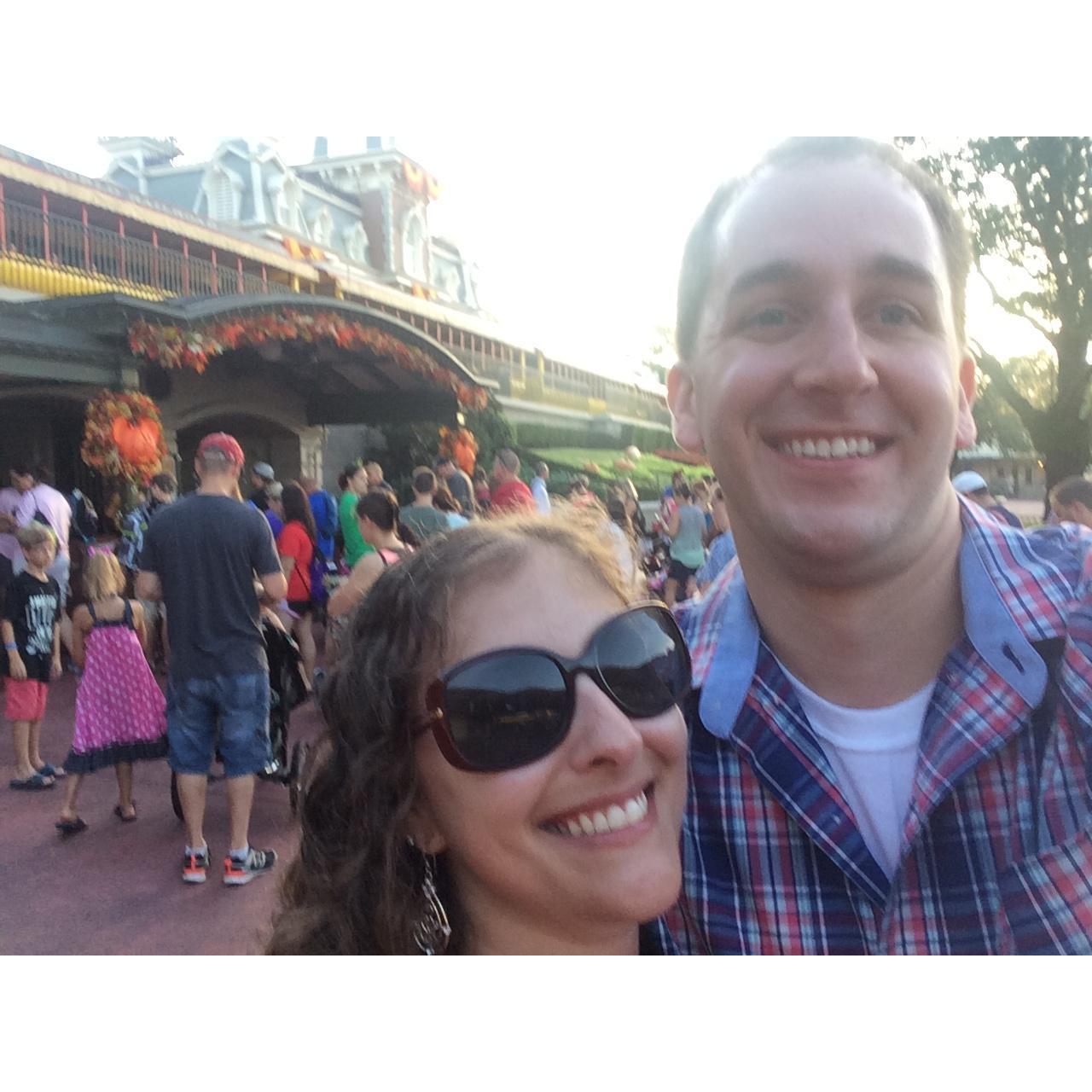 Anxiously waiting to enter Magic Kingdom - September 7, 2017