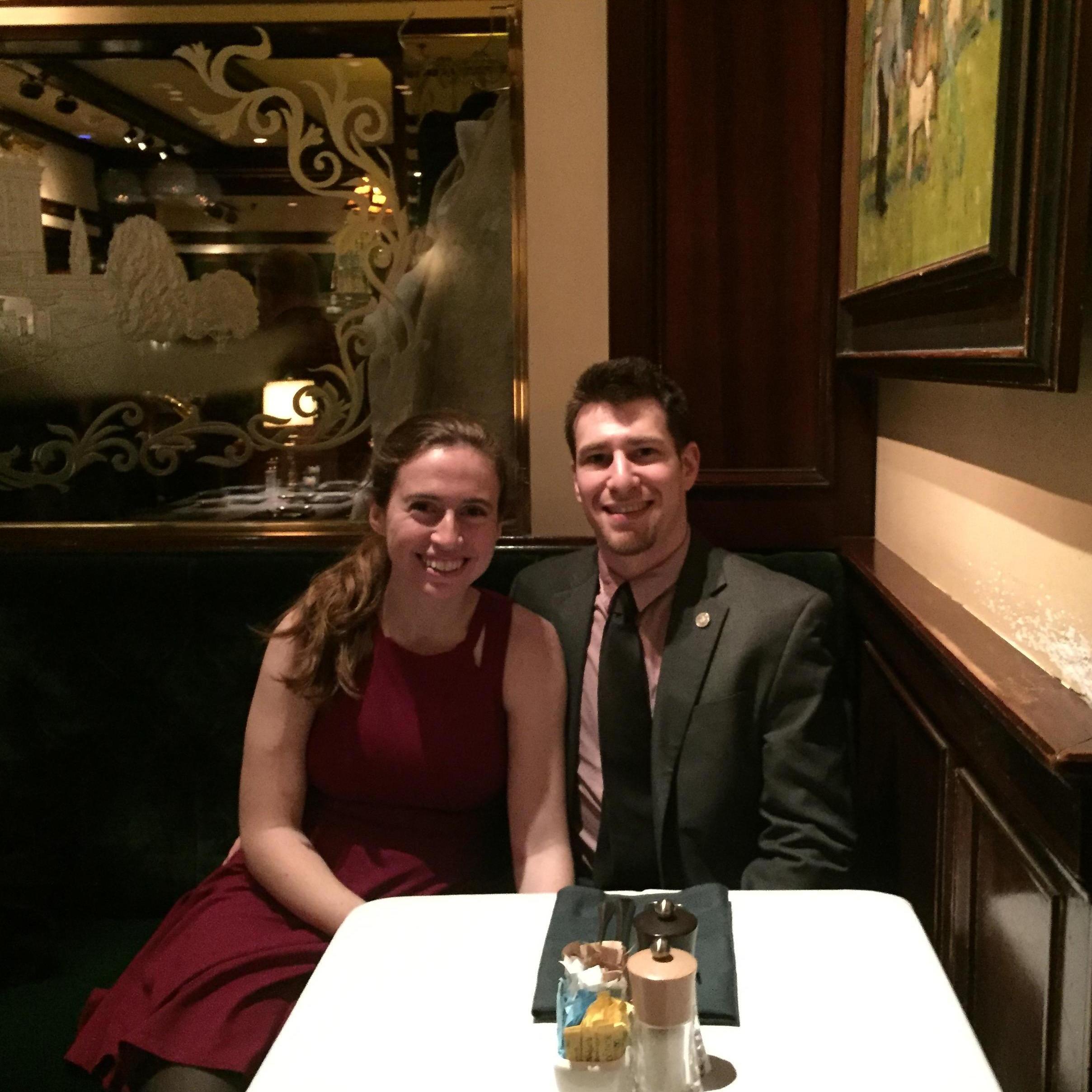 An anniversary dinner at Old Ebbitt Grill in Washington, DC