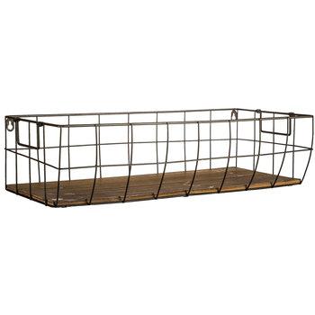 Wire & Wood Shelf Set