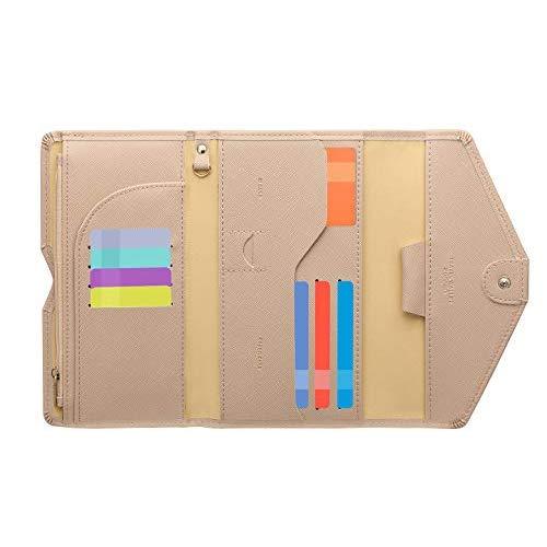 Zoppen Multi-purpose Rfid Blocking Travel Passport Wallet (Ver.4) Tri-fold Document Organizer Holder