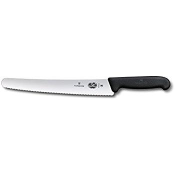Victorinox 10.25 Inch Fibrox Pro Curved Bread Knife with Serrated Edge