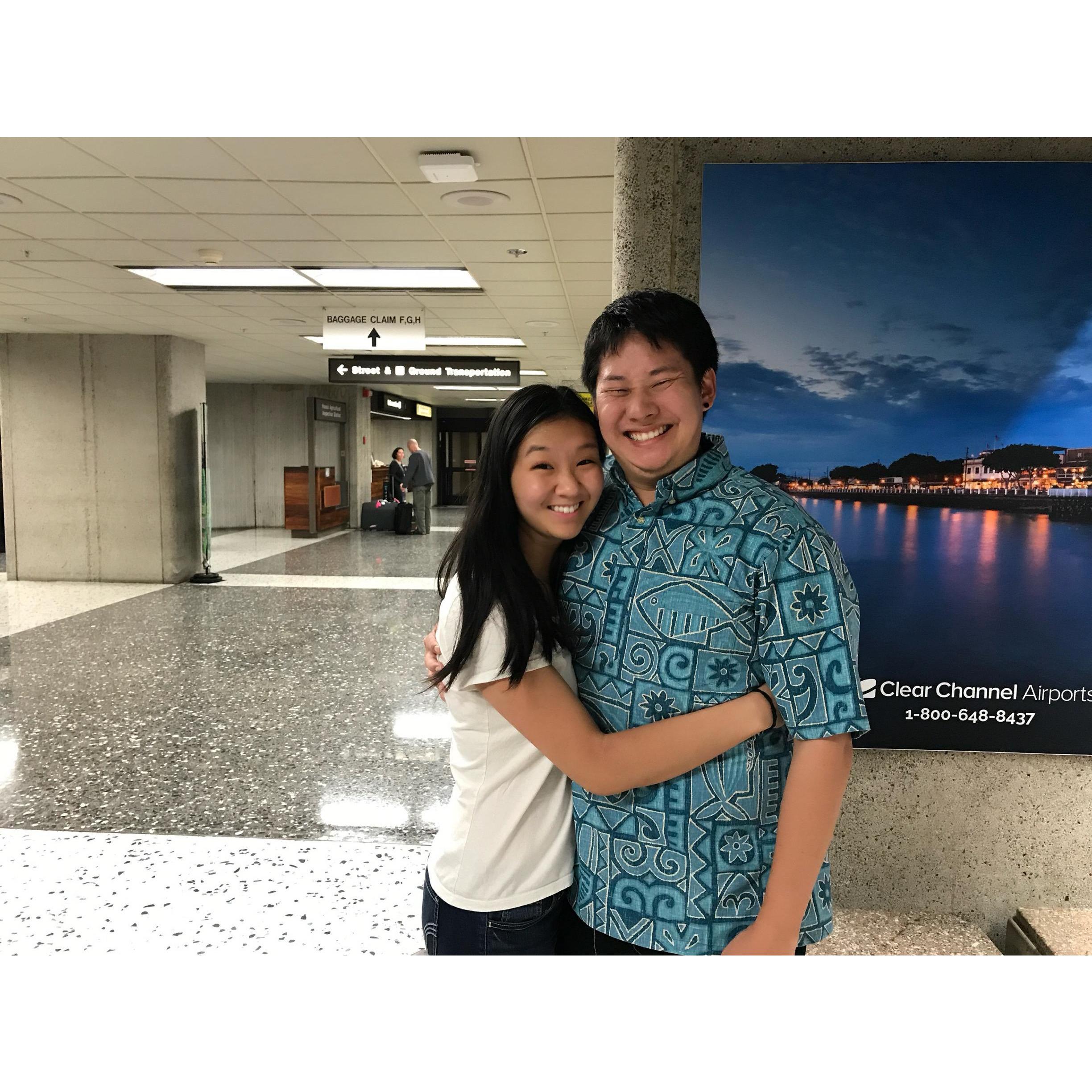 October 16, 2017 THE END OF 6 YEARS OF LONG DISTANCE! We moved to Mitchell's Home- Hawaii.