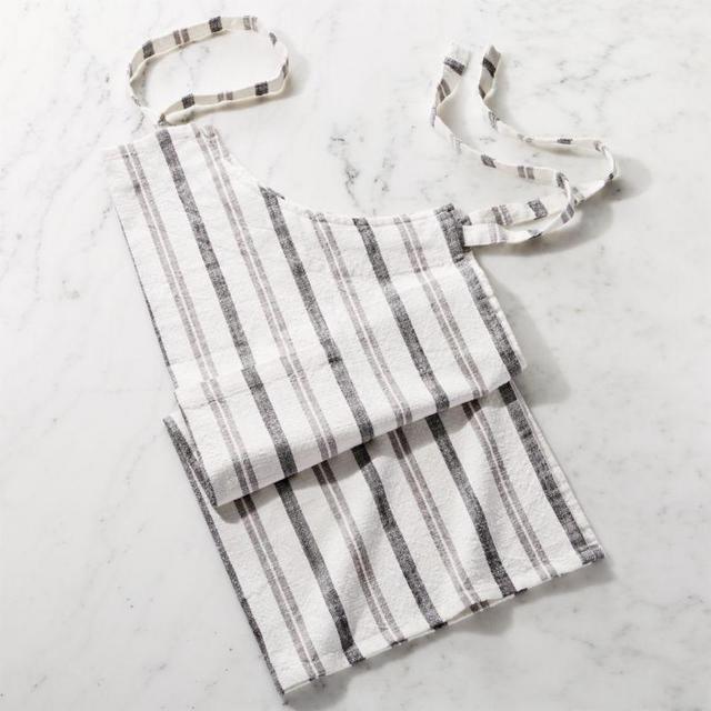 Farmhouse Grey Stripe Apron