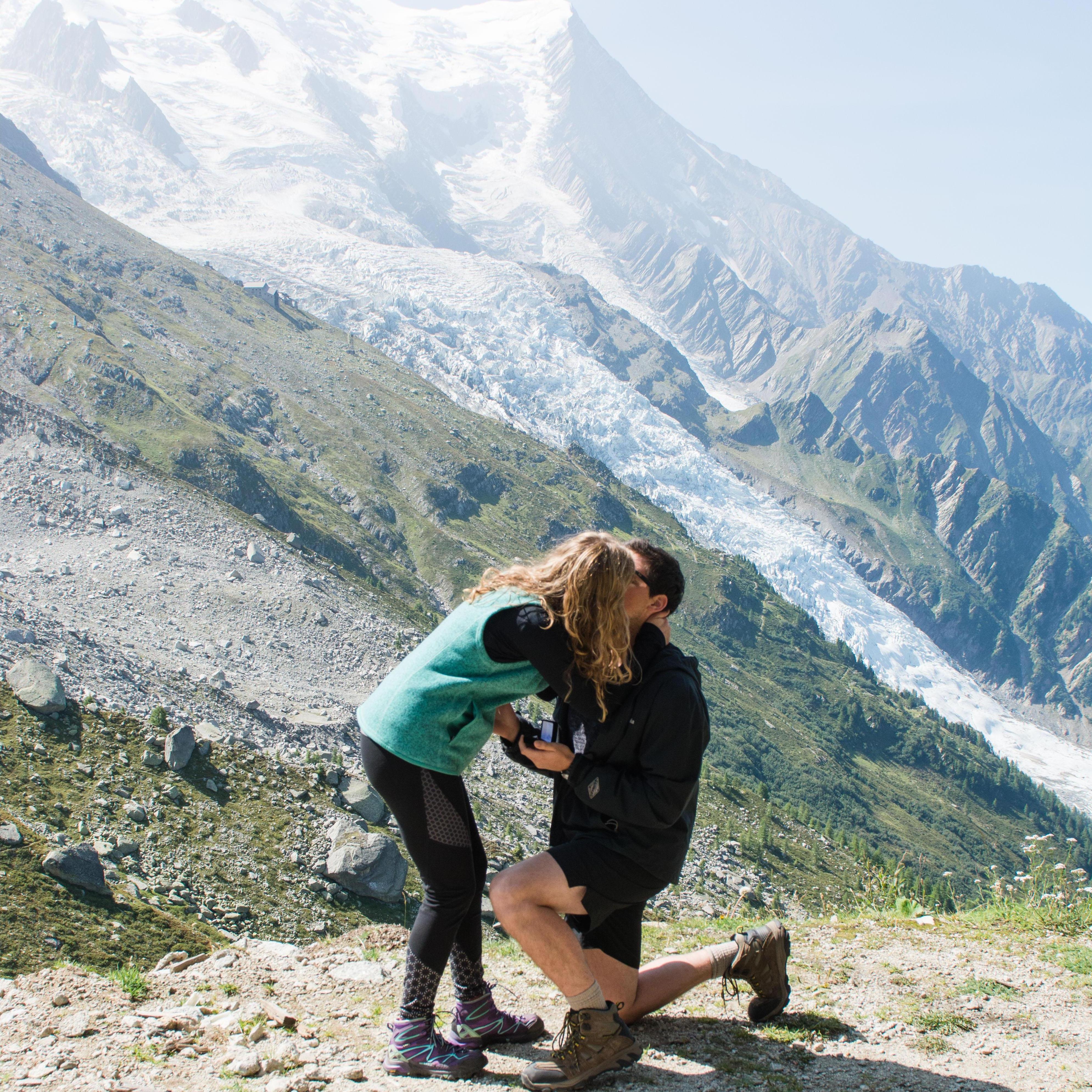 Proposal in Chamonix, France.