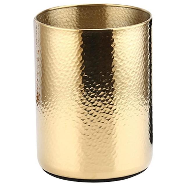 Hilary Steel Champagne Bucket Home Hammered Ice Wine Bucket KTV Wine Cooler Ice Square Bucket Beer Bucket,Gold