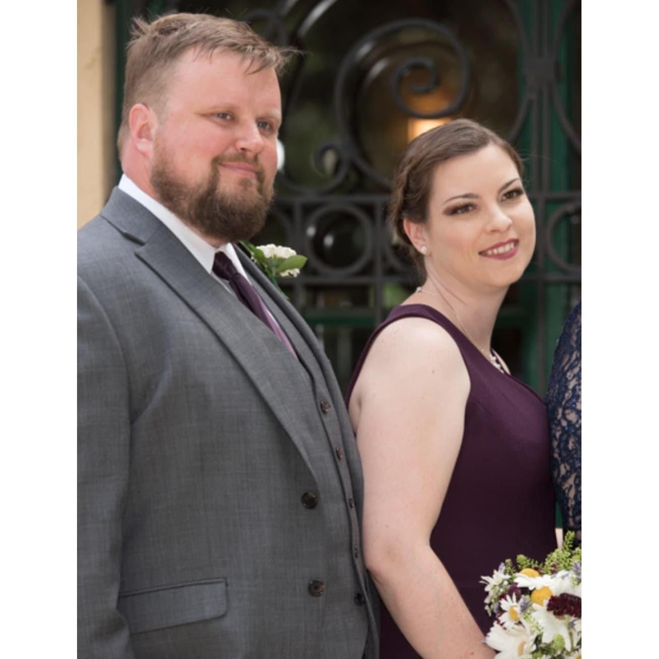 At Rebecca and Jessie's wedding.