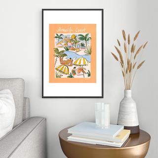 Amalfi Coast Italy Color Framed Art Print