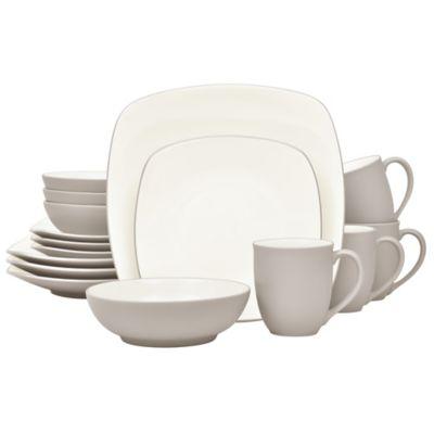 Noritake® Colorwave Square 16-Piece Dinnerware Set in Sand