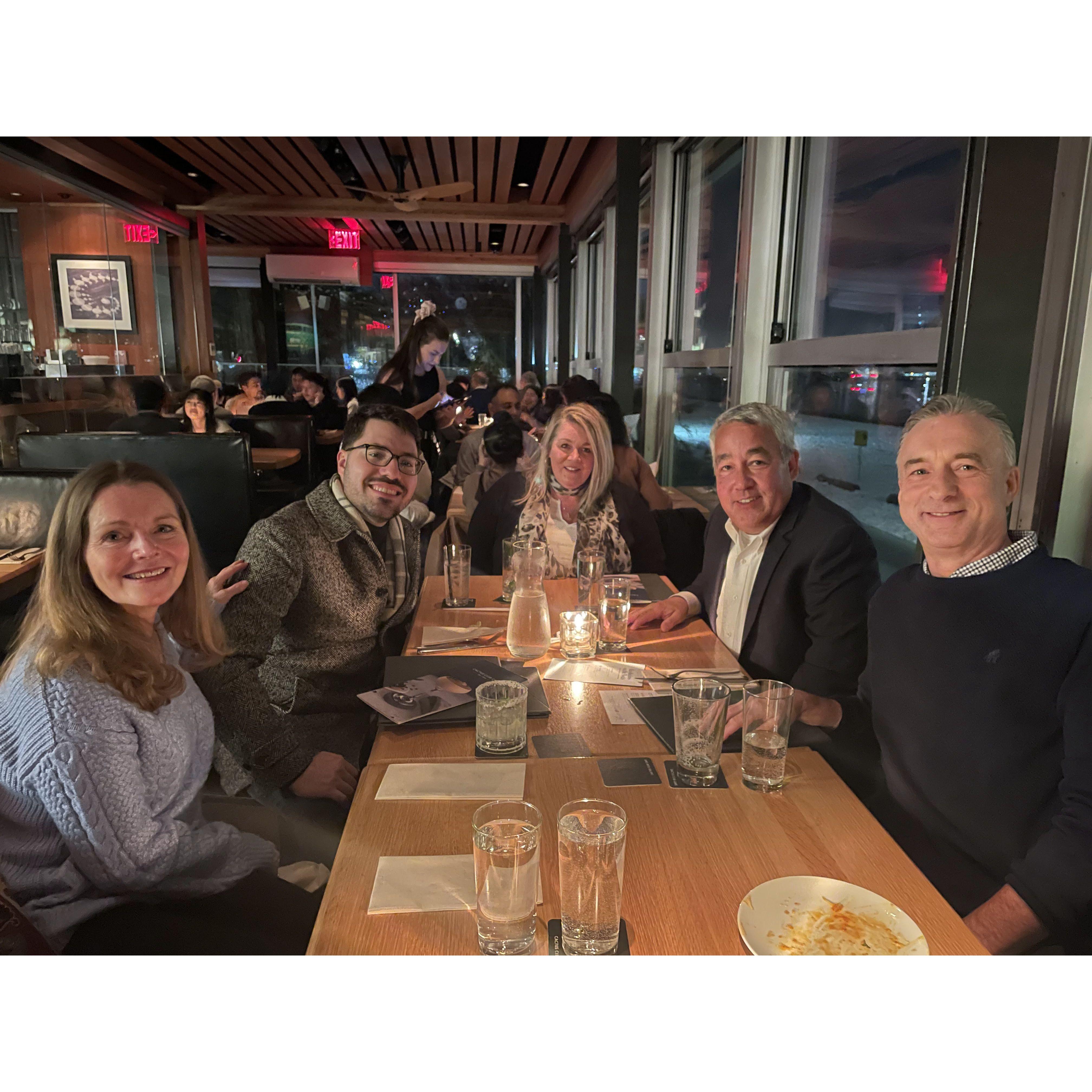 Roxanne's father, Anthony Gordon, passed away 2.25.2025. We will do everything we can to remember him on this special day.  This photo is from the night of the engagement in Vancouver, Canada.
