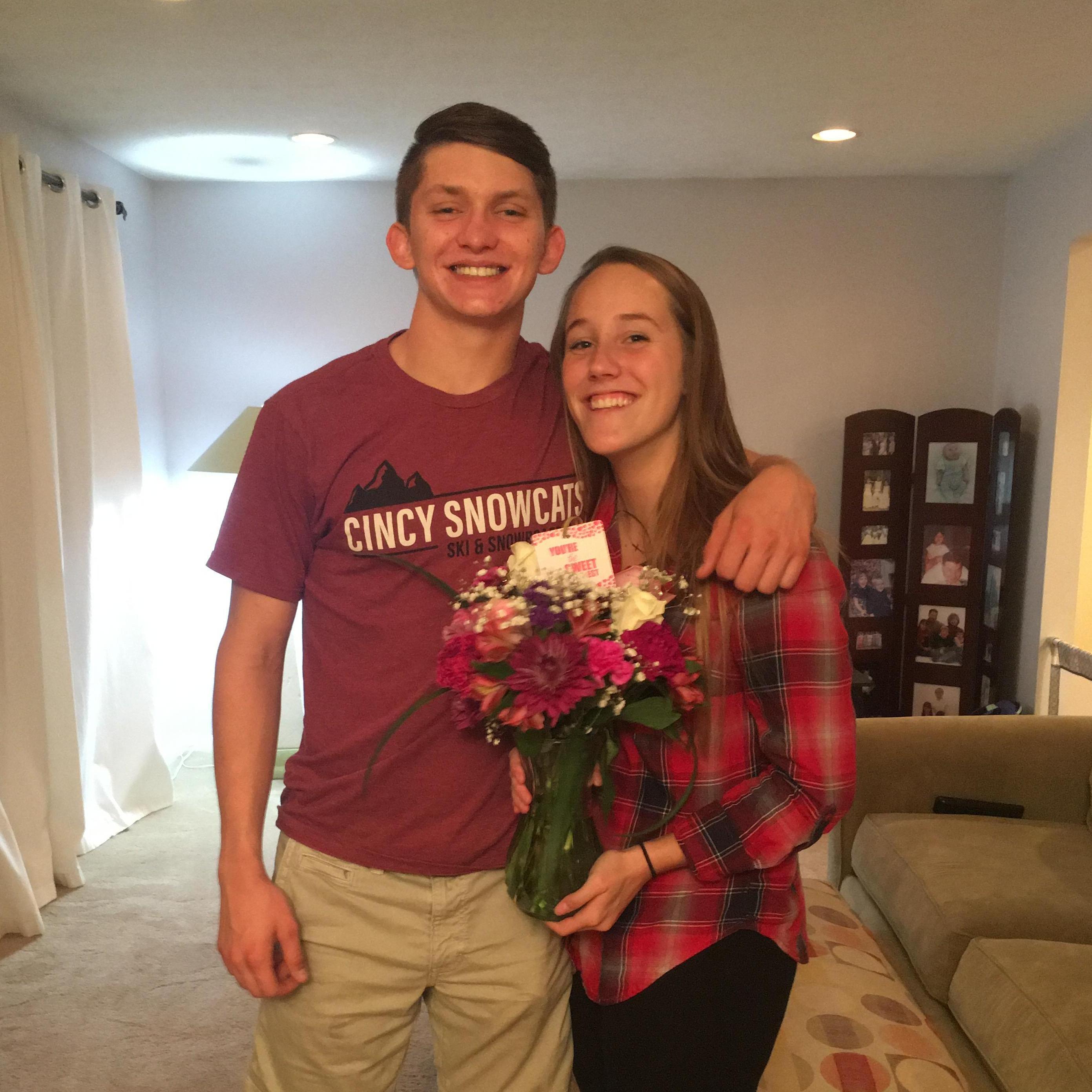 Our first sweetest day in October 2016 and Austin surprised me with flowers <3