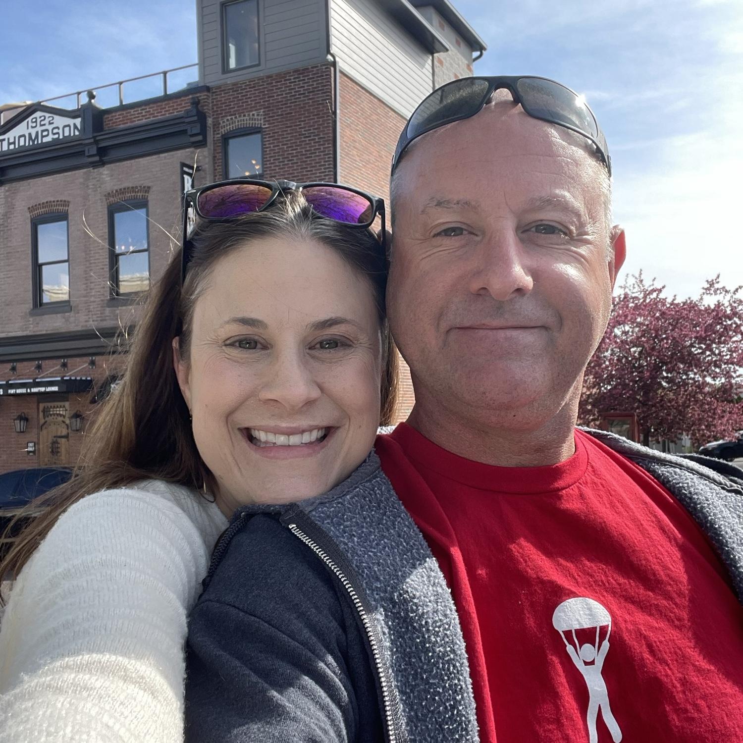 Where we met on our first date- in front of the Ram rooftop & bar