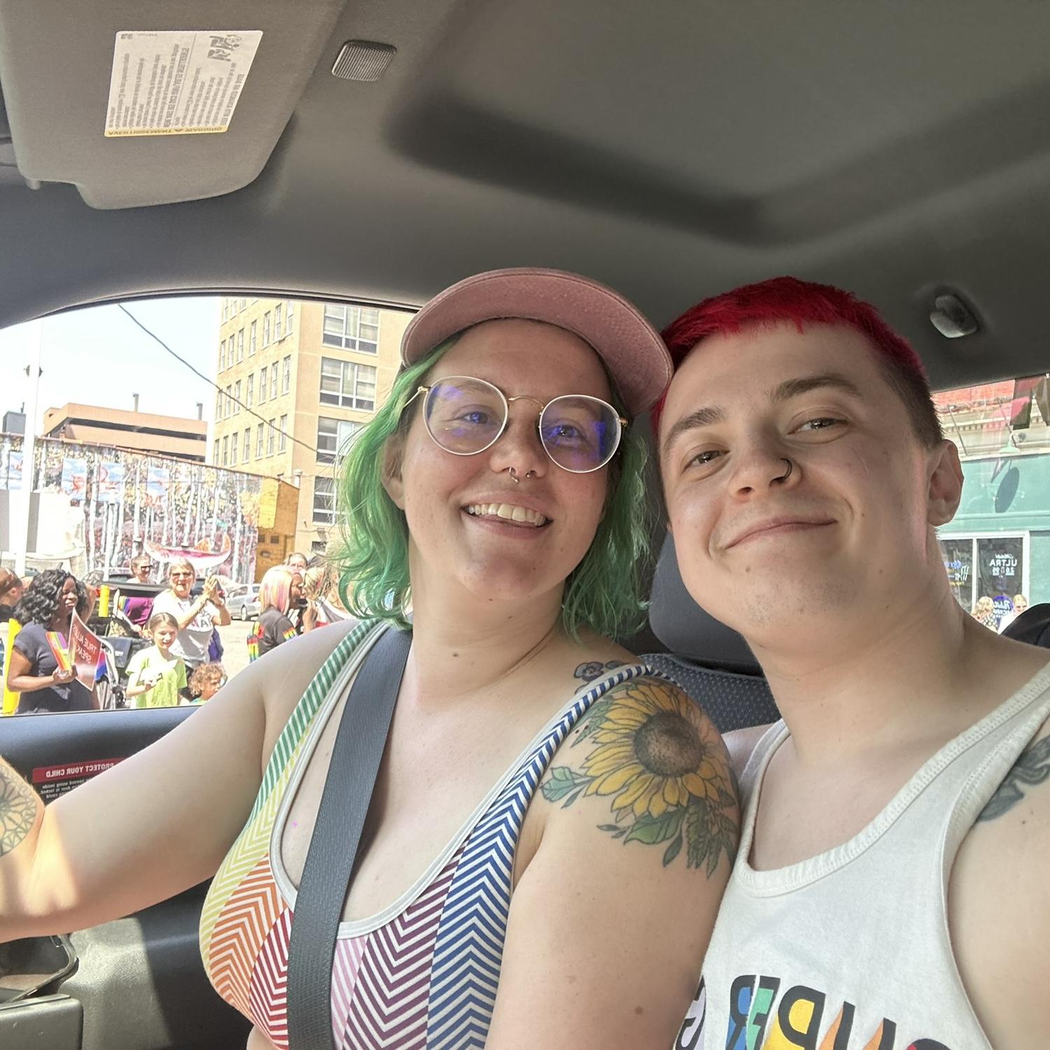 Driving in the Cincinnati Pride Parade!