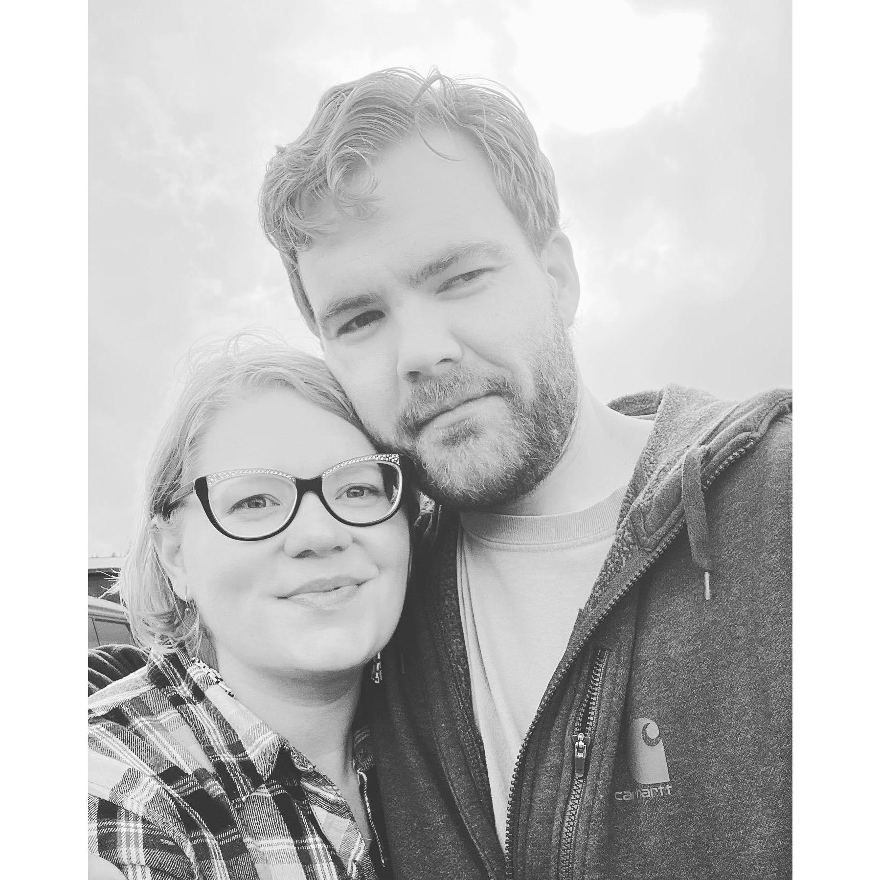 Our first photo together in Hoonah