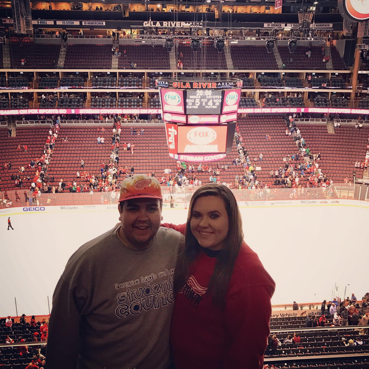 Caleb's first Detroit Red Wings game - 2017