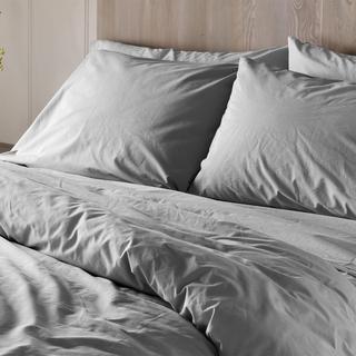 Organic Crinkled Percale Duvet Cover