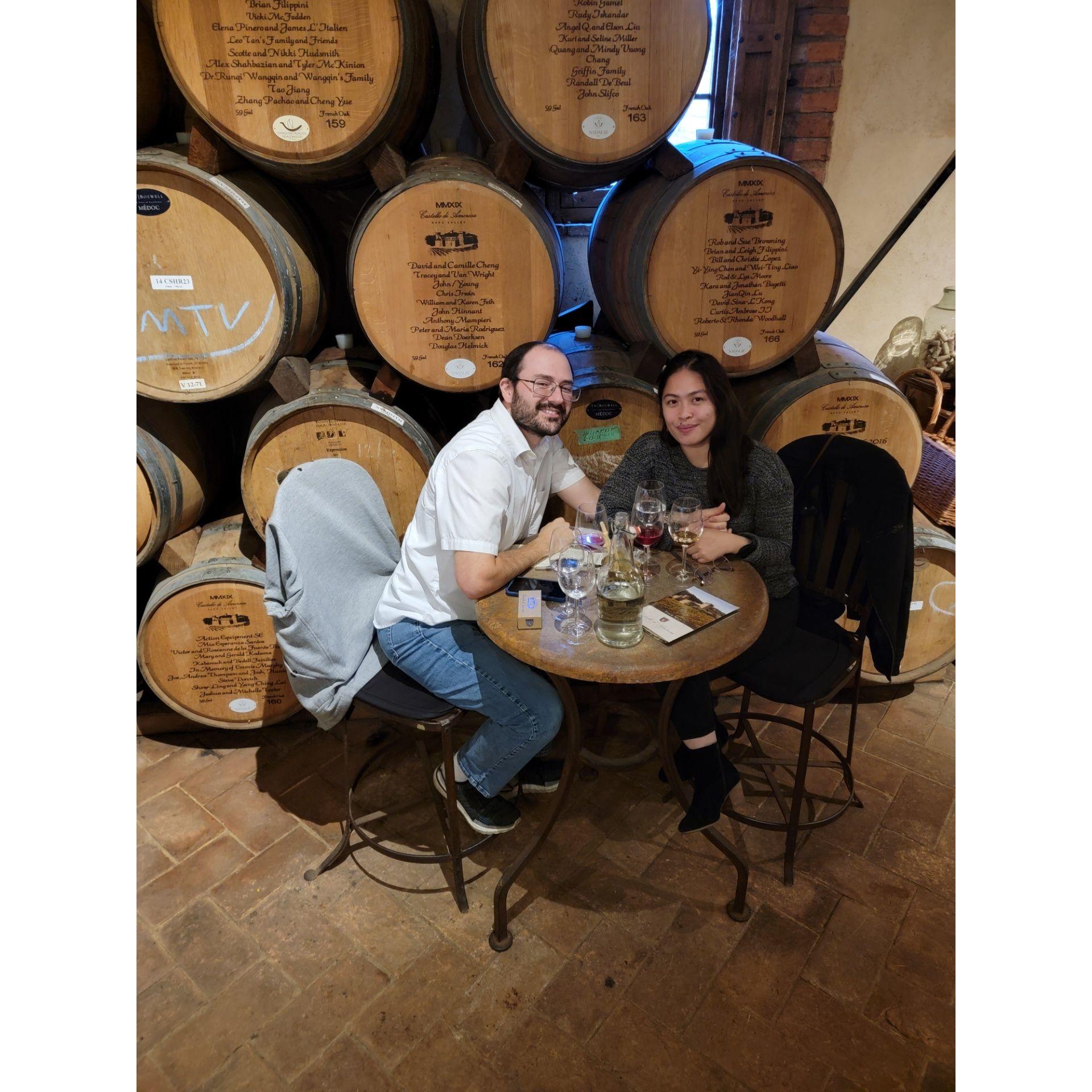 Our First Date as a couple in Castello di Amorosa