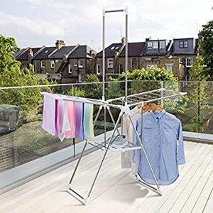Brabantia Folding Clothes Drying Rack T-Model, 65 ft, Grey