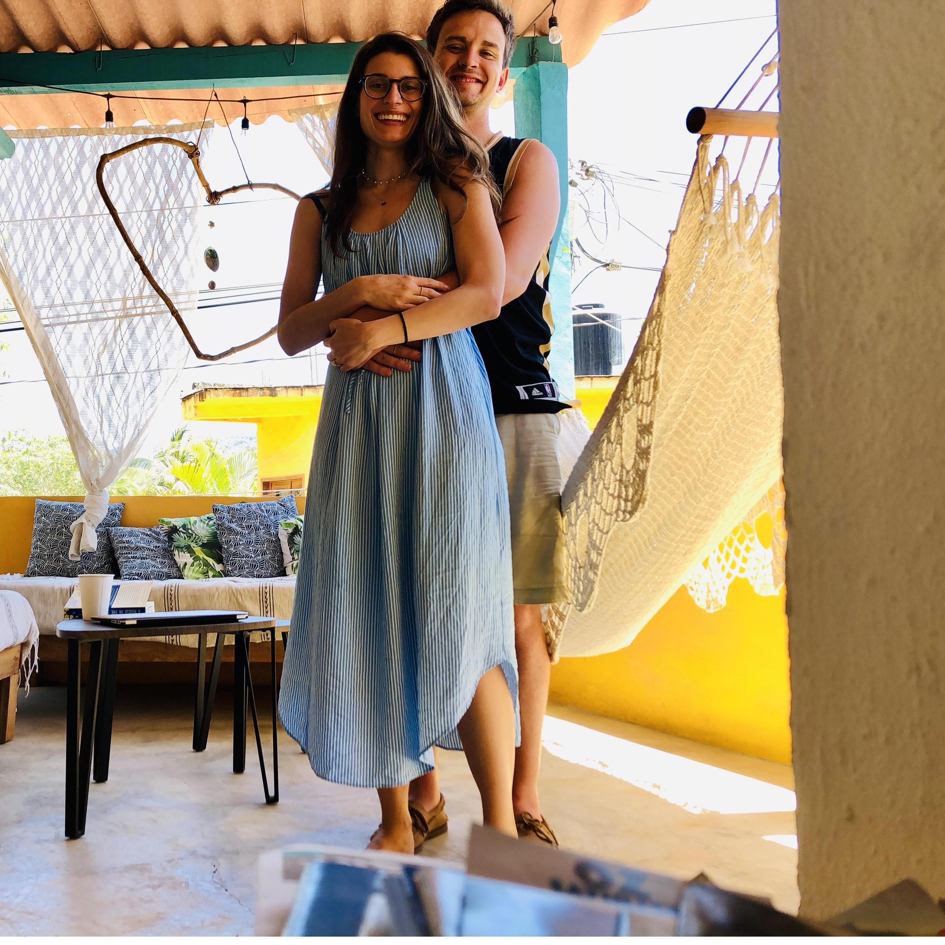 This photo was taken moments after we found out we were going to be parents.  Location - Mexico