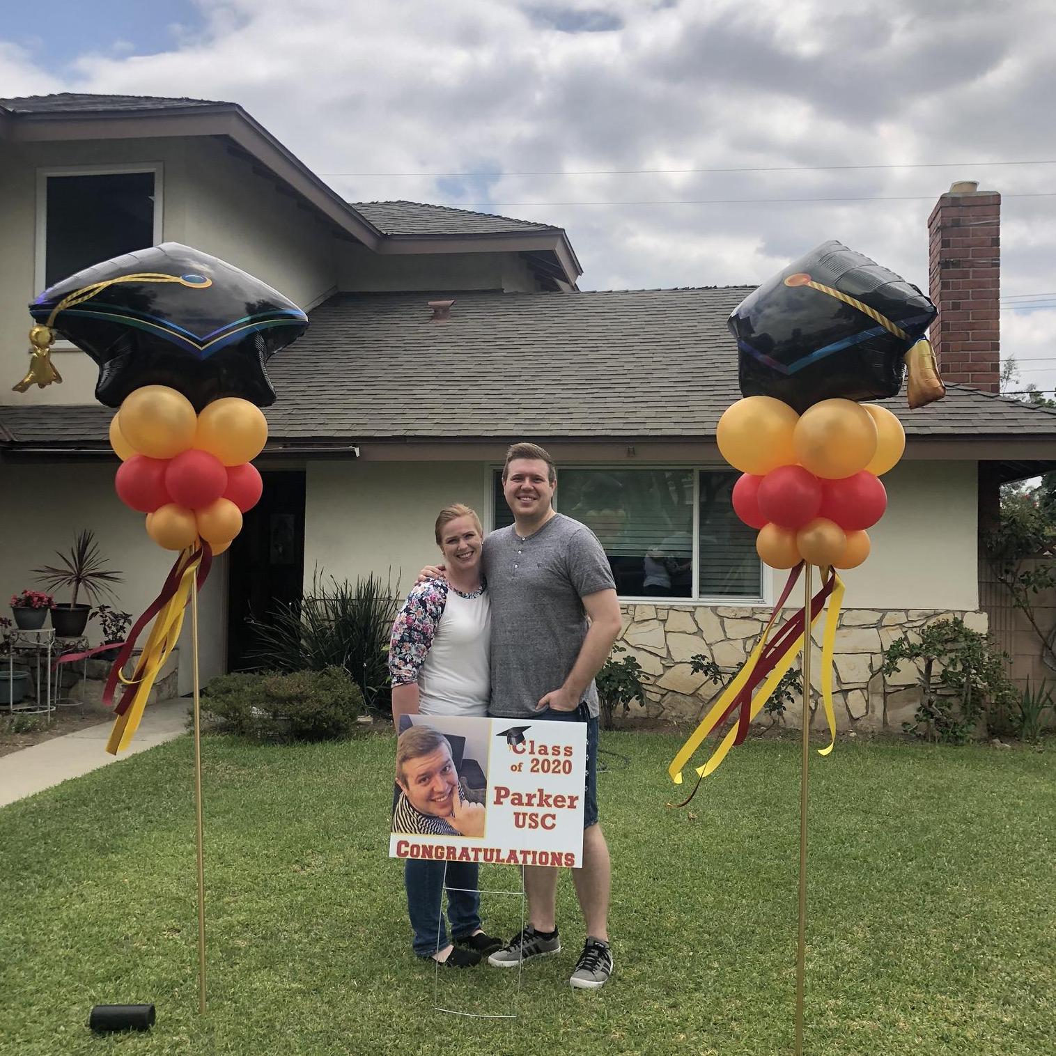 Parker finished his Masters Degree! May 2020