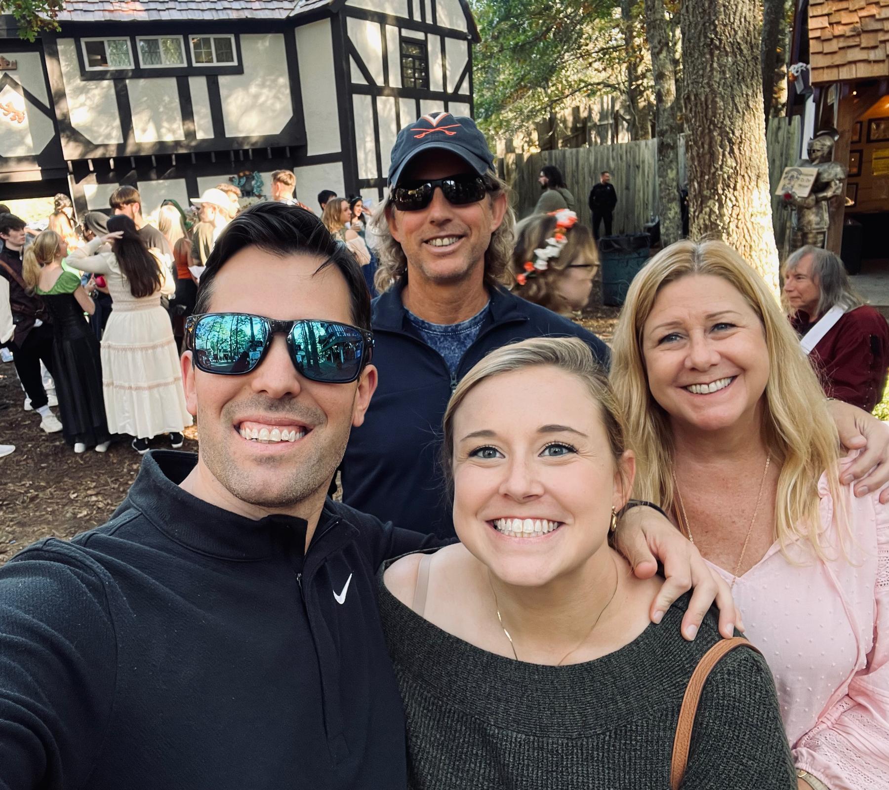 King Richard’s Faire with the bride’s parents
