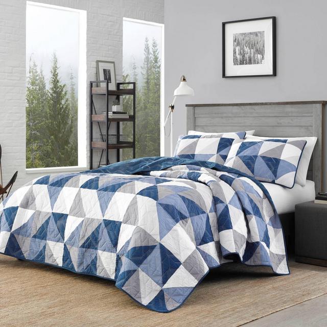 Eddie Bauer King North Cove Quilt Set Navy