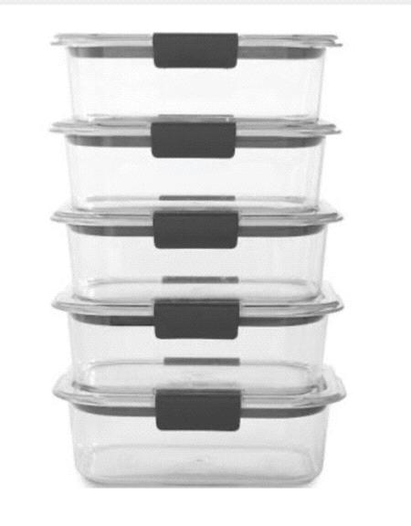 Rubbermaid Brilliance 5pk 3.2 cup Airtight Food Storage Container Set