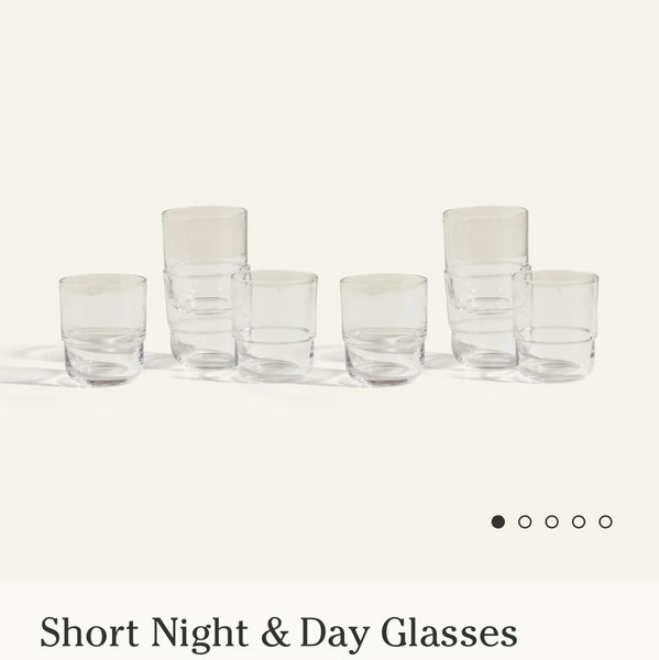 Short Night + Day Glasses - Clear Set of 8