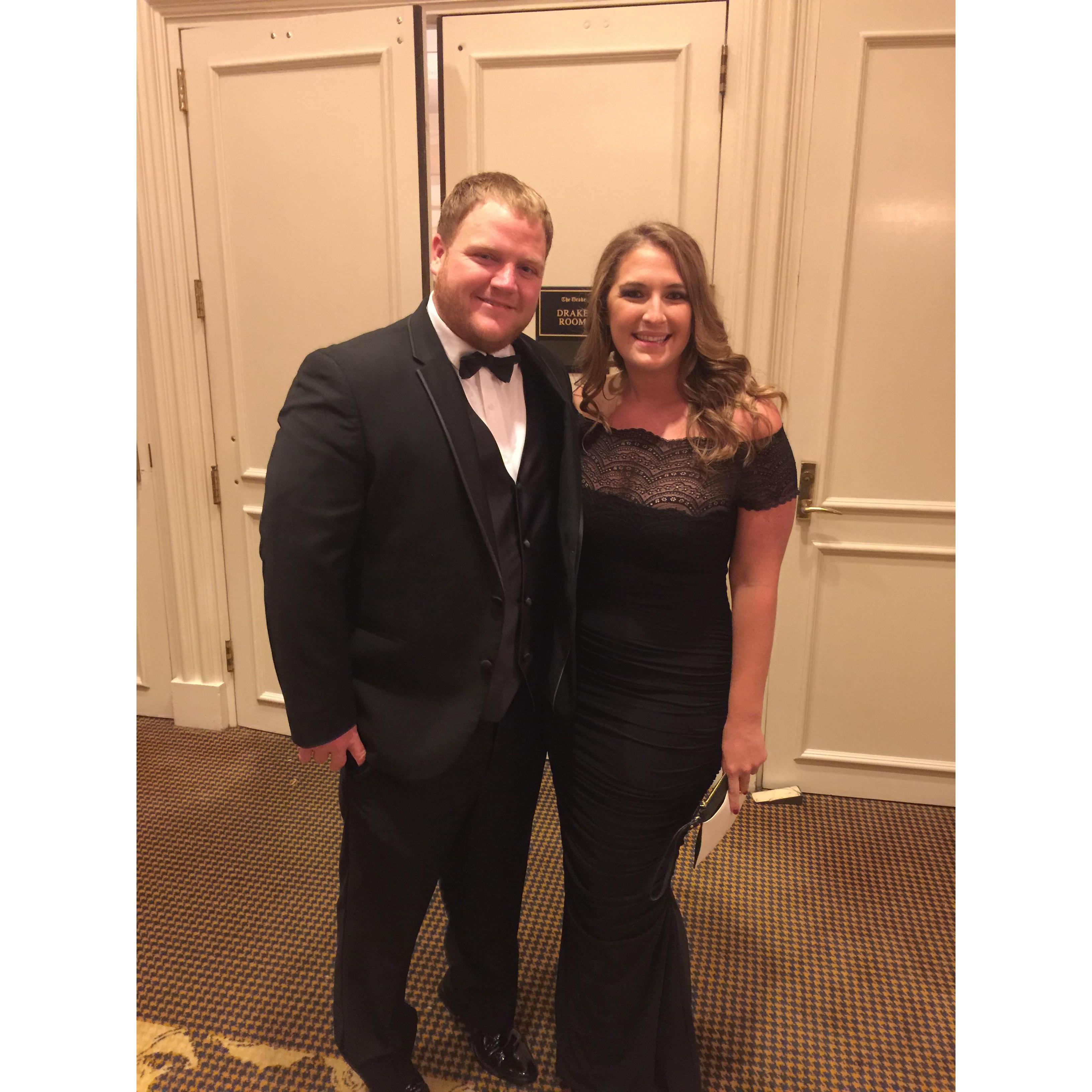 Black tie wedding in Chicago for our friends.