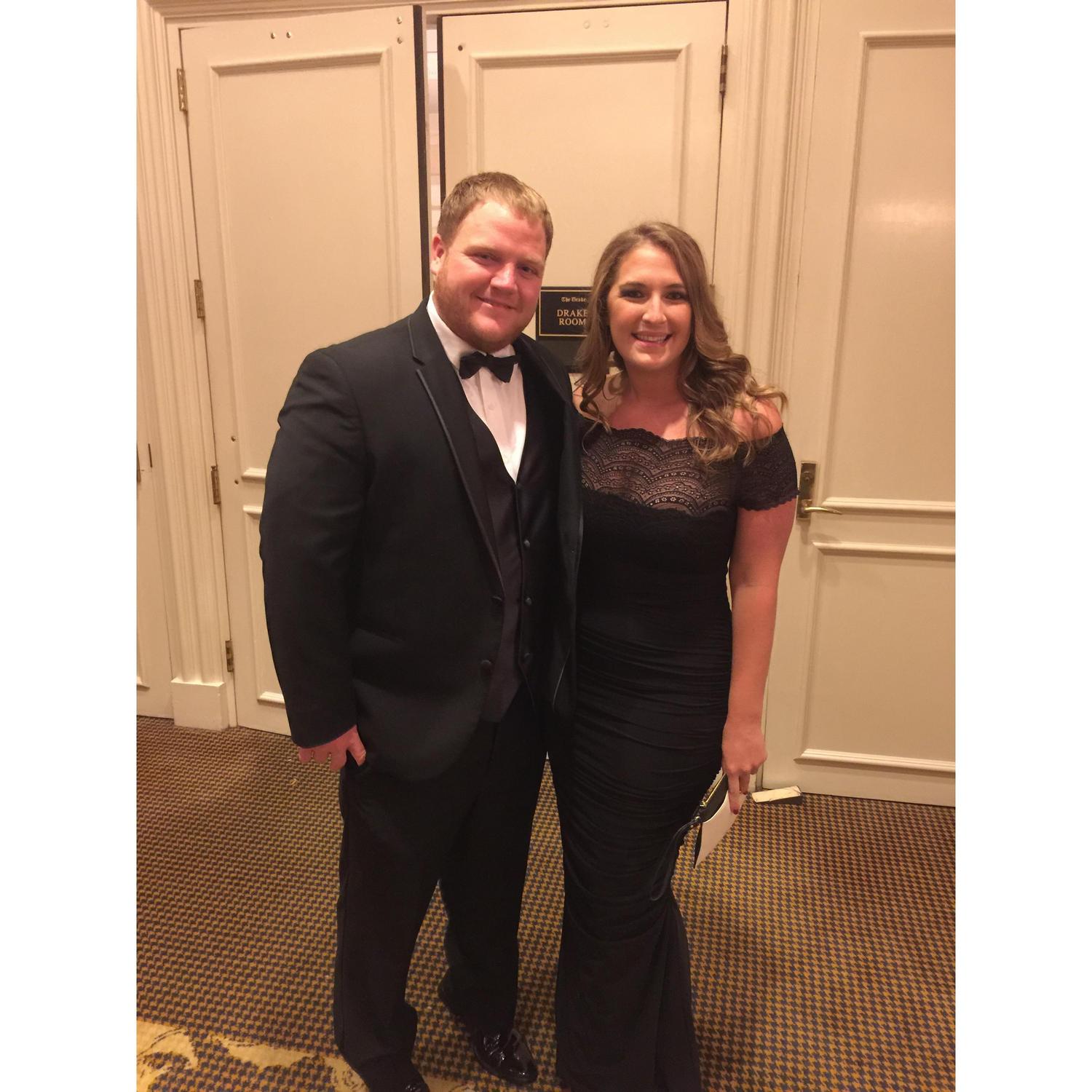 Black tie wedding in Chicago for our friends.