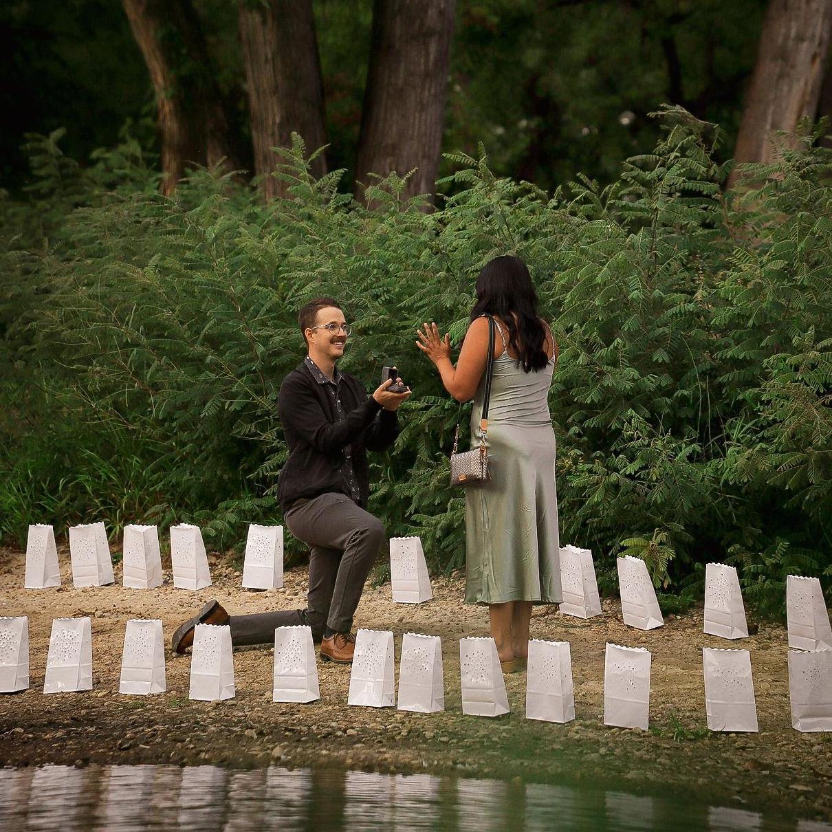 Down on one knee.