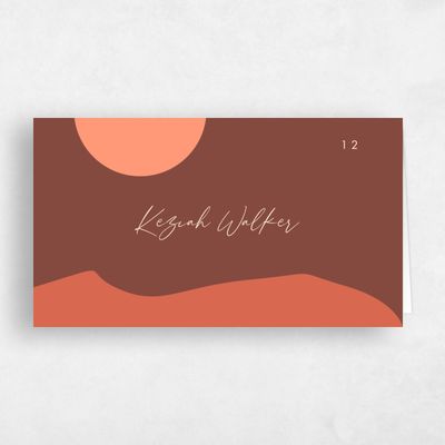 Brown Wedding Place Card - Paloverde