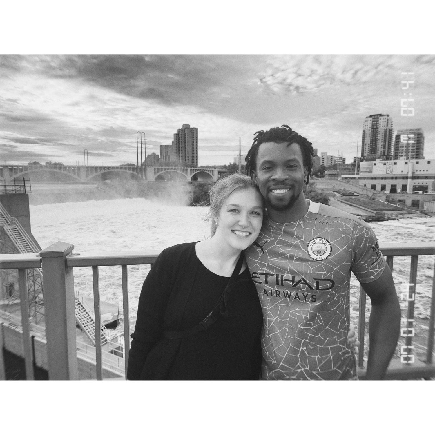 Rachel's Uncle Tim was in town and snapped this pic of us on the Stone Arch Bridge in Minneapolis