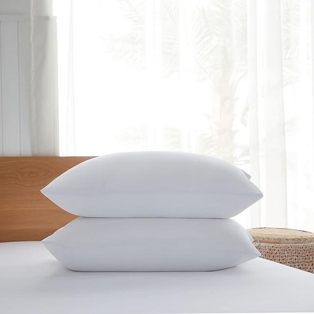 Acanva Hotel Quality Bed Pillows for Sleeping,Premium 3D Plush Fiber-Reduces Neck Pain,Breathable Cooling Cover Skin-Friendly, Standard (Pack of 2), White 2 Count