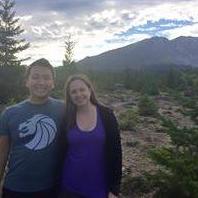 Hiking near the lahar at Mt. Saint Helens.