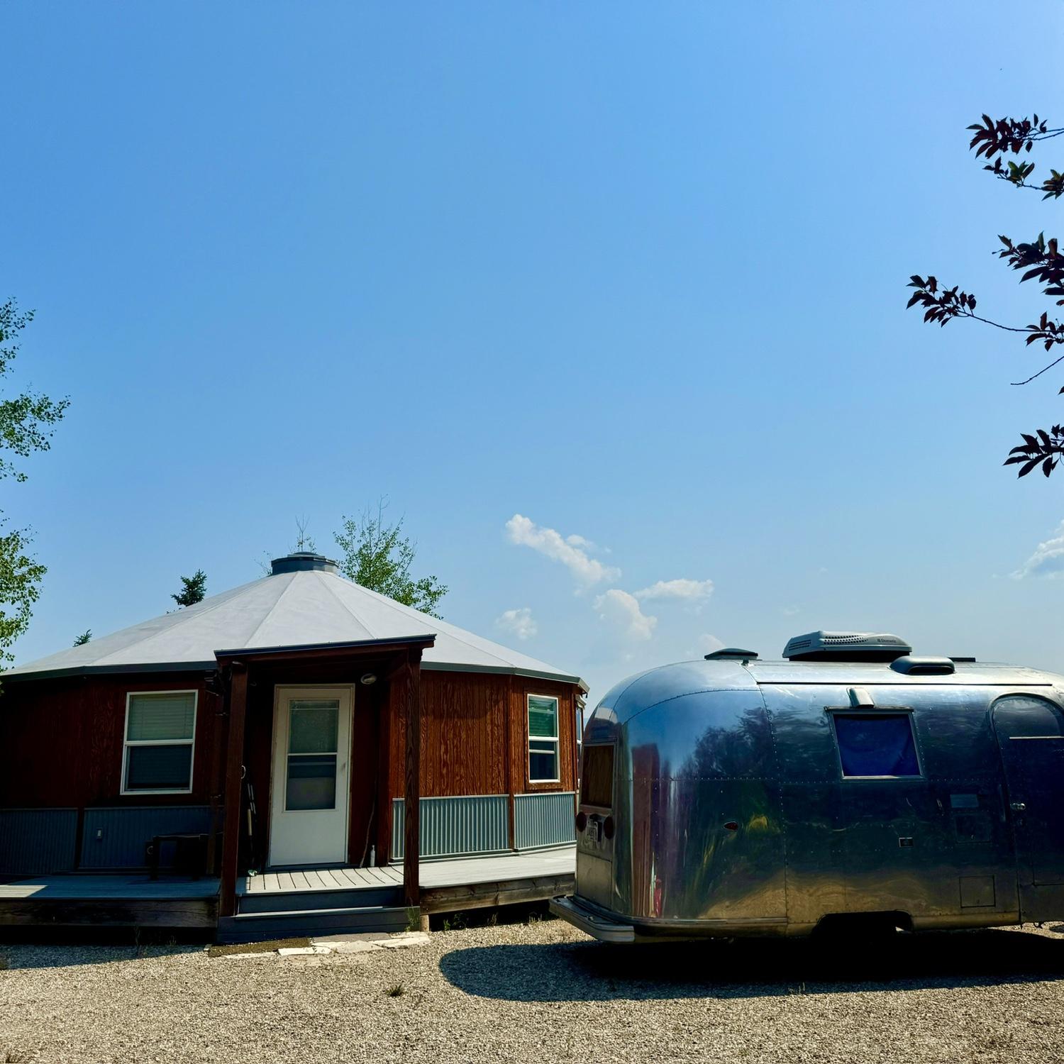 The toaster parked at the Yurt in Tetonia, Idaho
