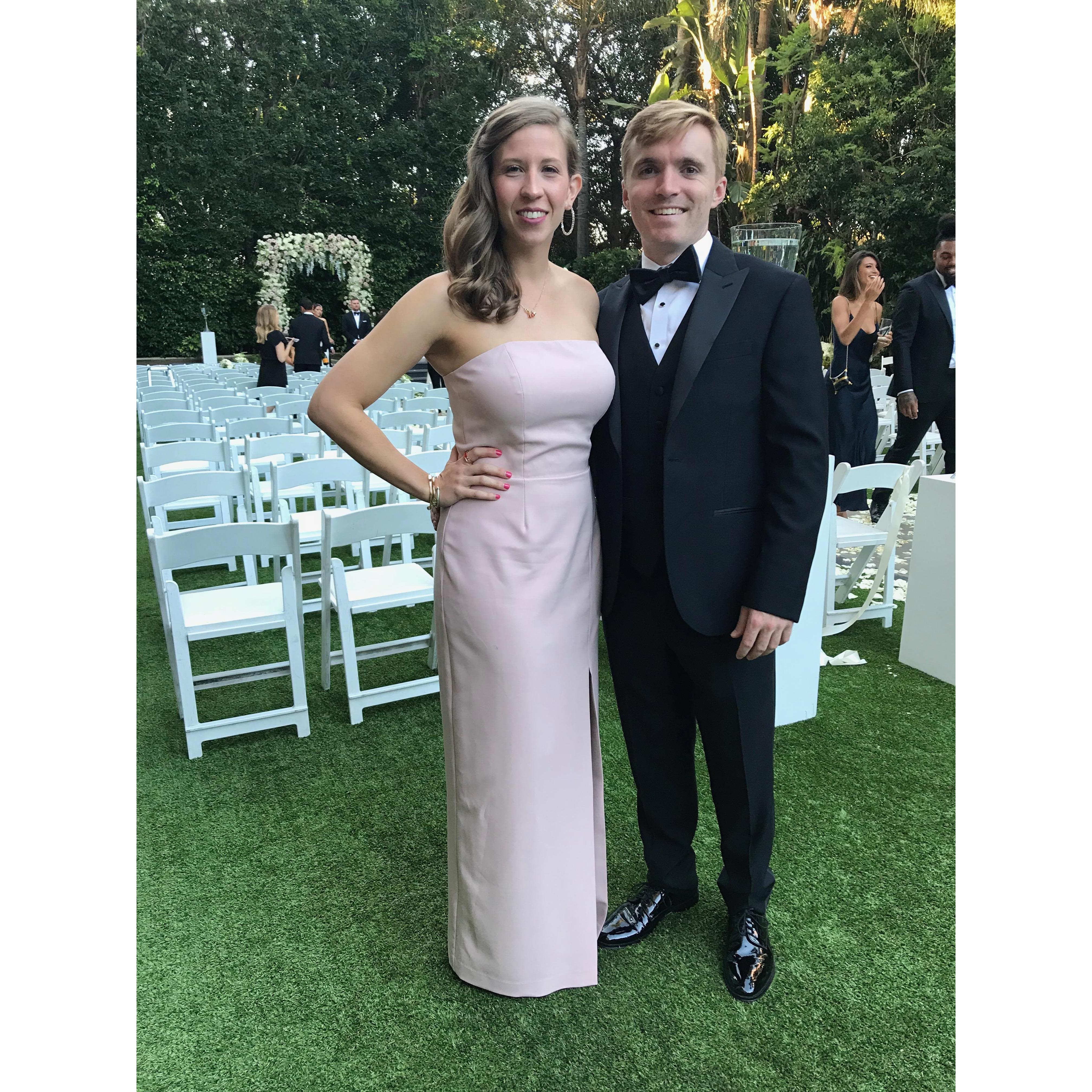 Miles was a groomsman in his childhood friend Henry's wedding in Los Angeles
