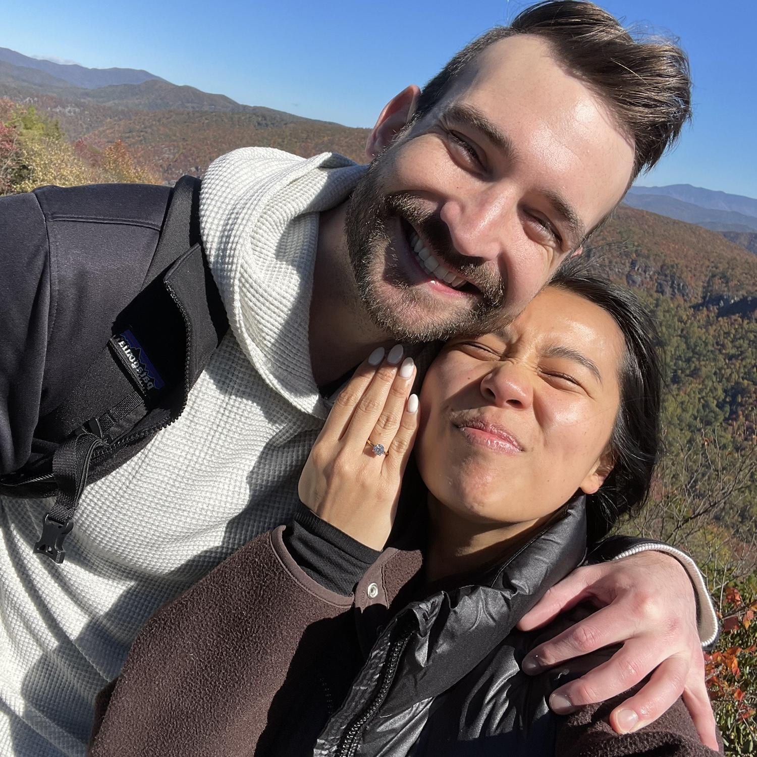 10.21.23 We got engaged on top of Hawksbill Mountain!