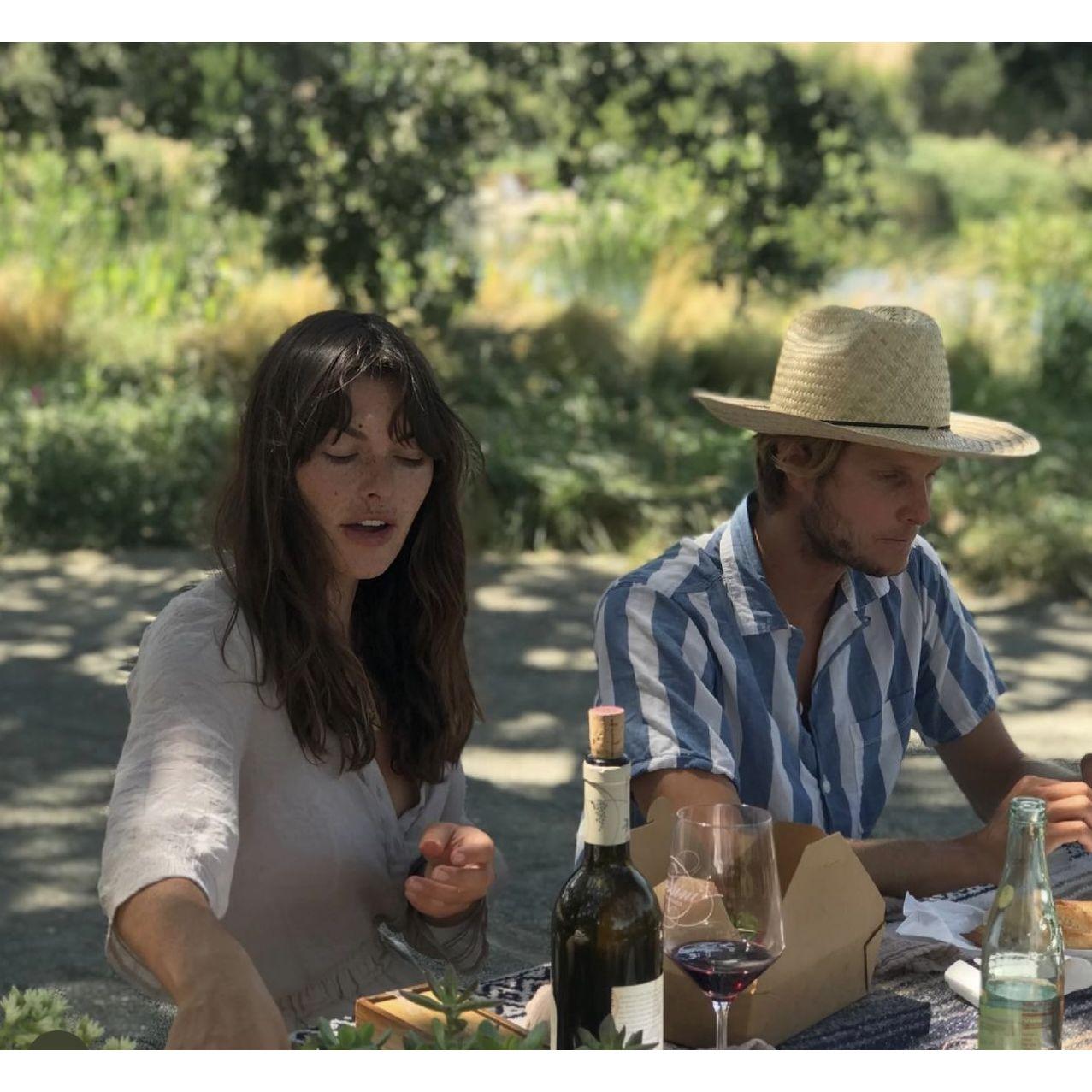 Picnicking with best friends at their wedding spot in Santa Ynez.