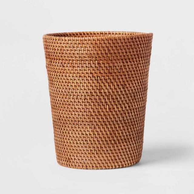 Rattan Wastebasket Light Brown - Threshold™