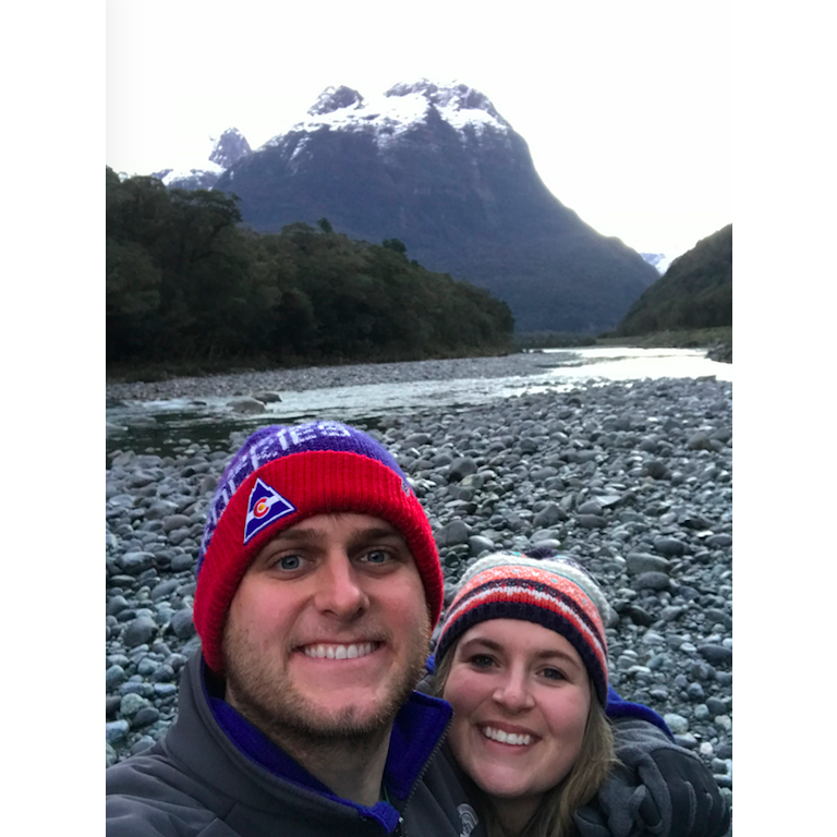 Dried out riverbed, Milford Sound, New Zealand