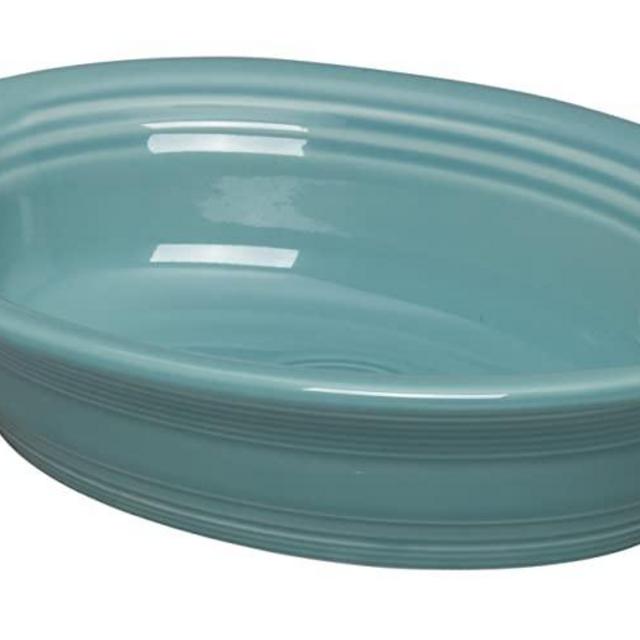Fiesta Dinnerware Small Oval Casserole Baker Dish, Turquoise
